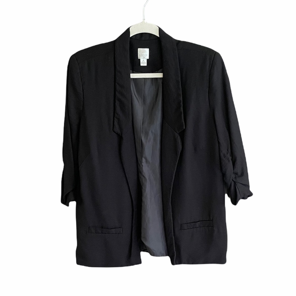 Lauren Conrad Black 3/4 Sleeve Blazer 14